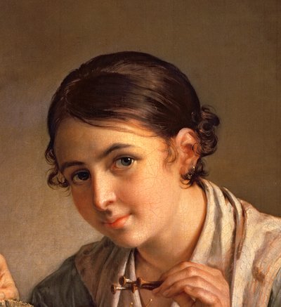The Lacemaker, 1823 (detail) by Vasili Andreevich Tropinin
